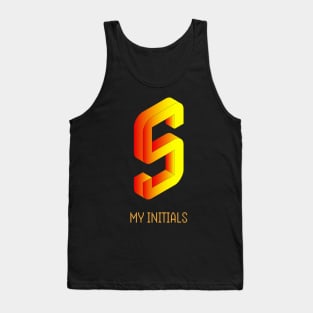 Letter S Initials Unique Name T-Shirt Tank Top